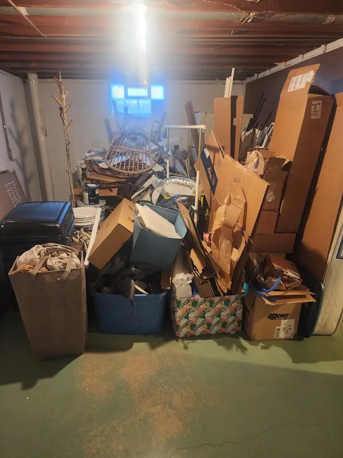 Roll-off dumpster container at job site for Roll Off Dumpster Rental in Radcliff